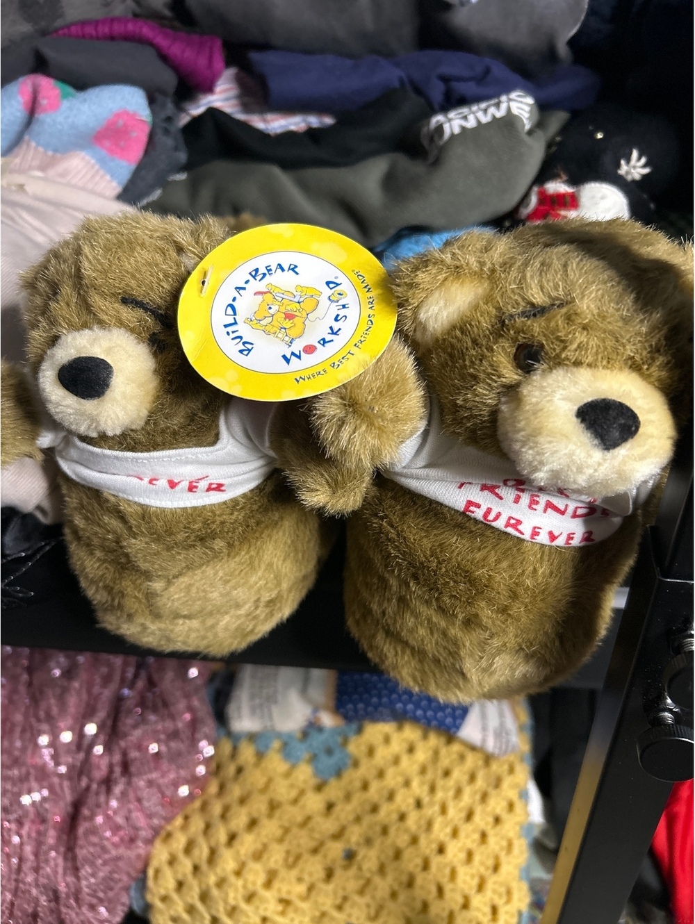 Best friends forever build a bear workshop slippers size 13 to 1